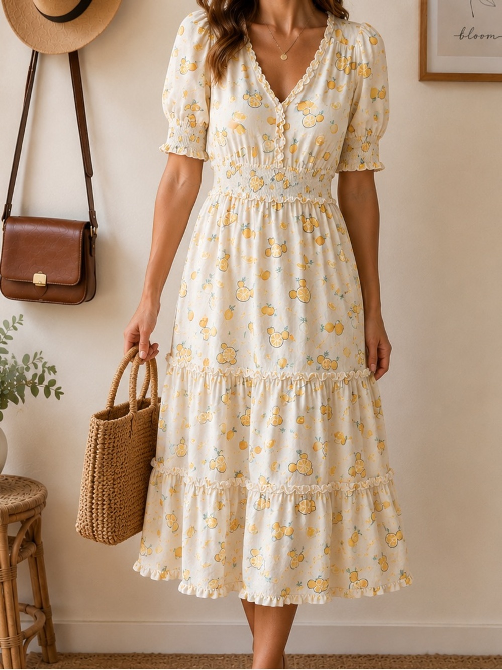 Disney Her Universe Mickey Mouse Citrus - Lemons All Over dress, small 🍋🍊